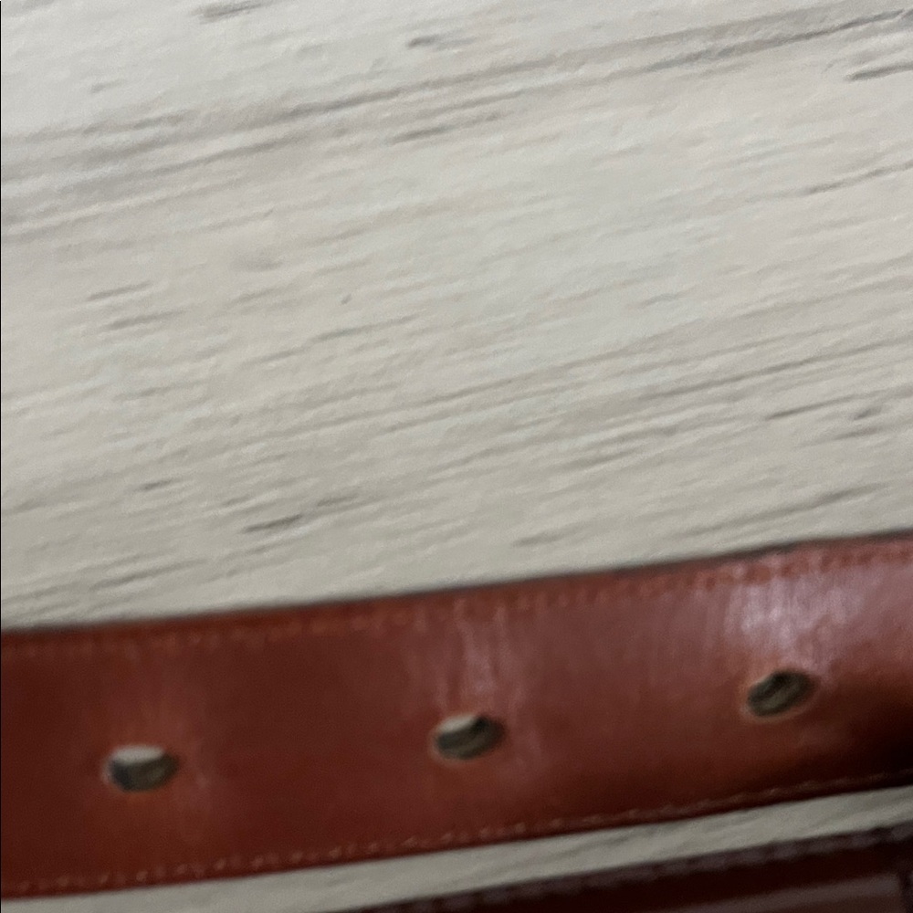 Coach Brown Leather Belt with Gold Buckle - Picture 6 of 11